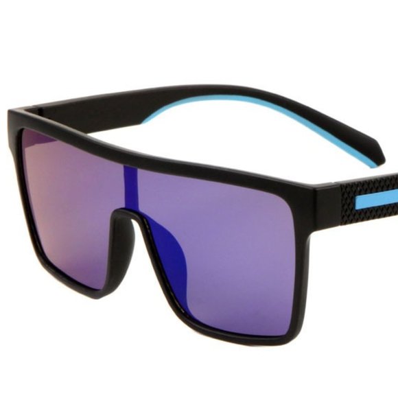 Polarized Rectangular Shield Sunglasses - Picture 1 of 2